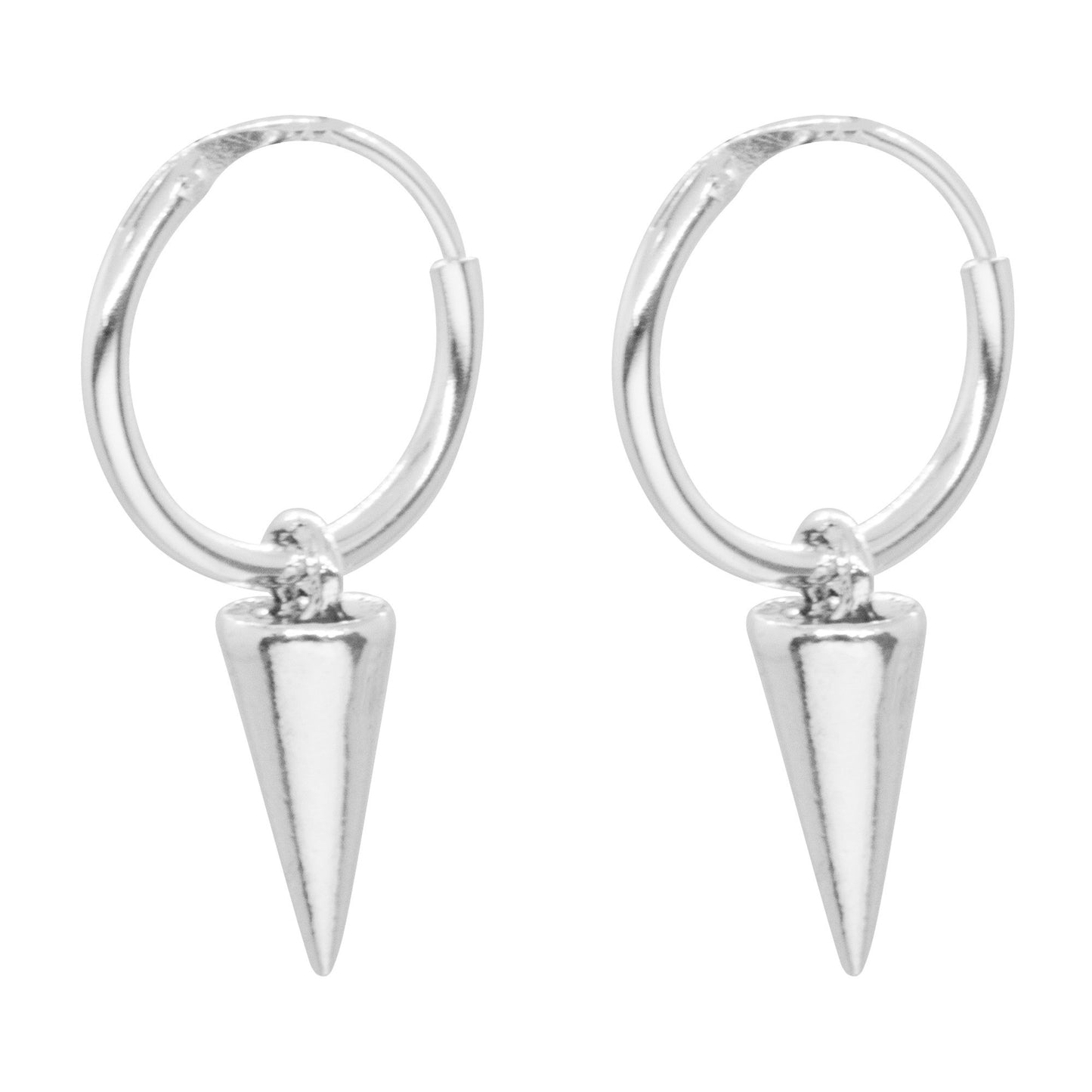 Aros de Plata 925 Argollas con Conos