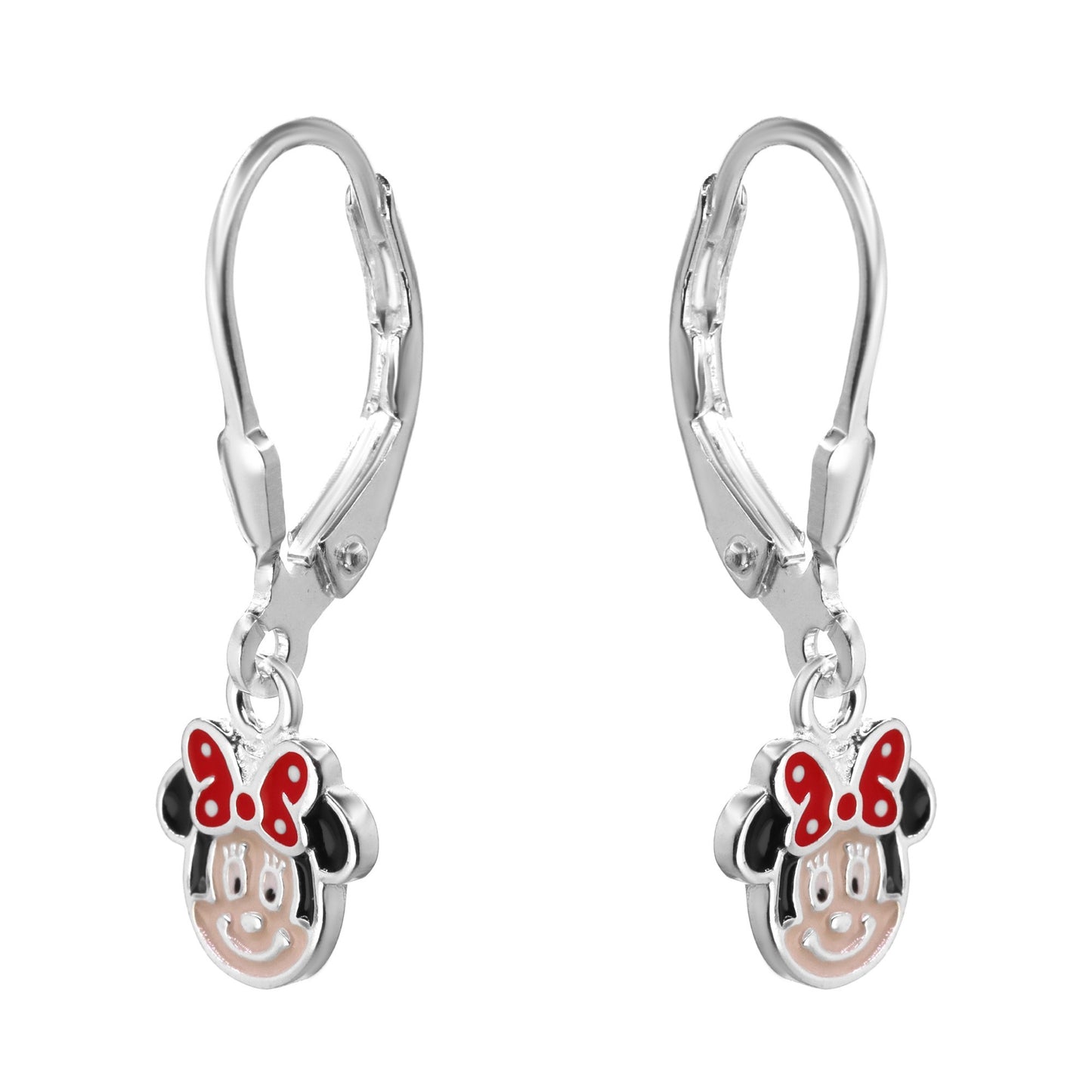 Aros de Plata Argollas - Gancho Catalán con Minnie Mouse