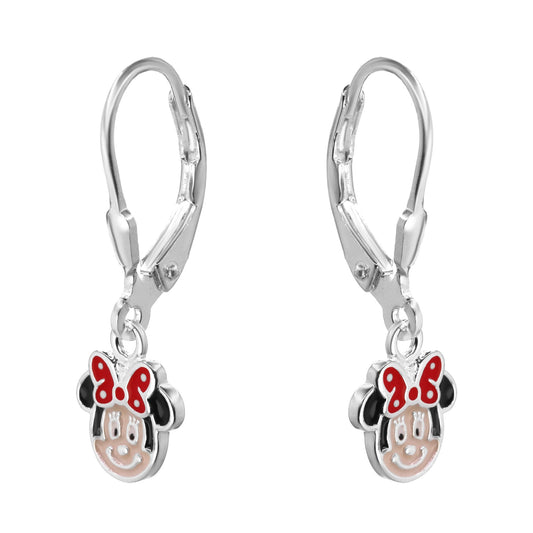 Aros de Plata Argollas - Gancho Catalán con Minnie Mouse