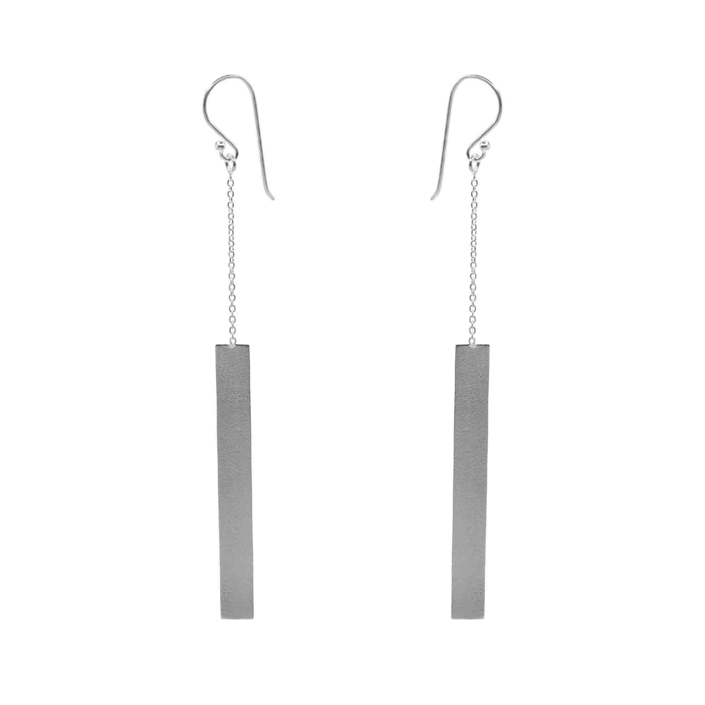 Aros de Plata 925 Cadena con Placa Satinada