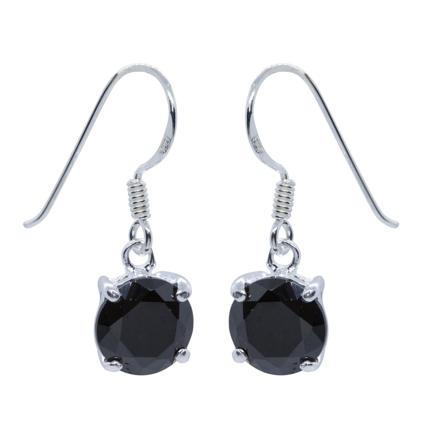 Aros de Plata 925 Circón Onix
