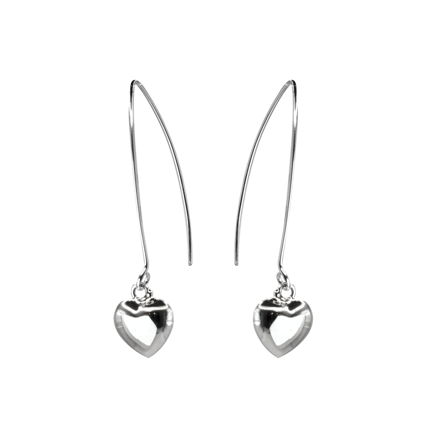 Aros de Plata 925 Colgantes Corazón