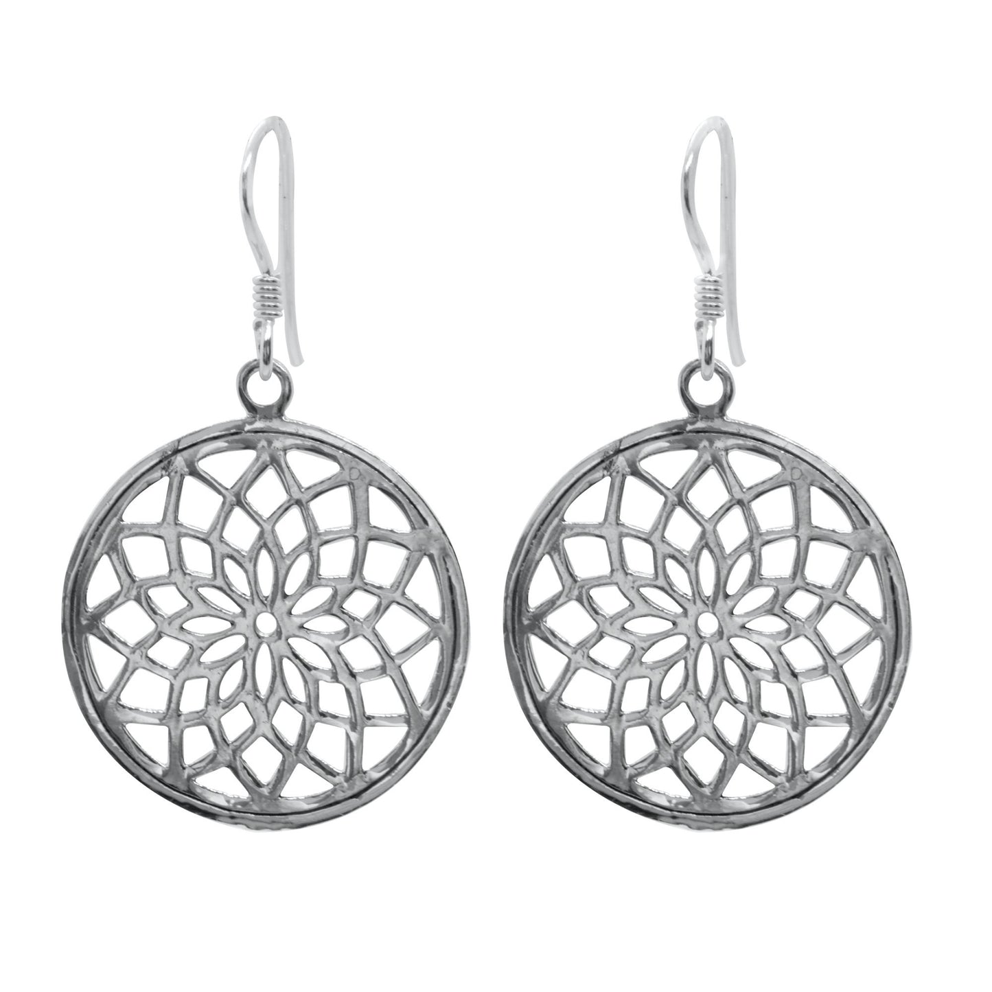 Aros de Plata 925 con Mandala