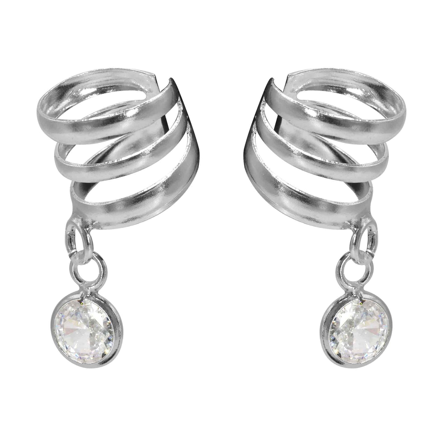 Aros de Plata 925 Cuff con Circón
