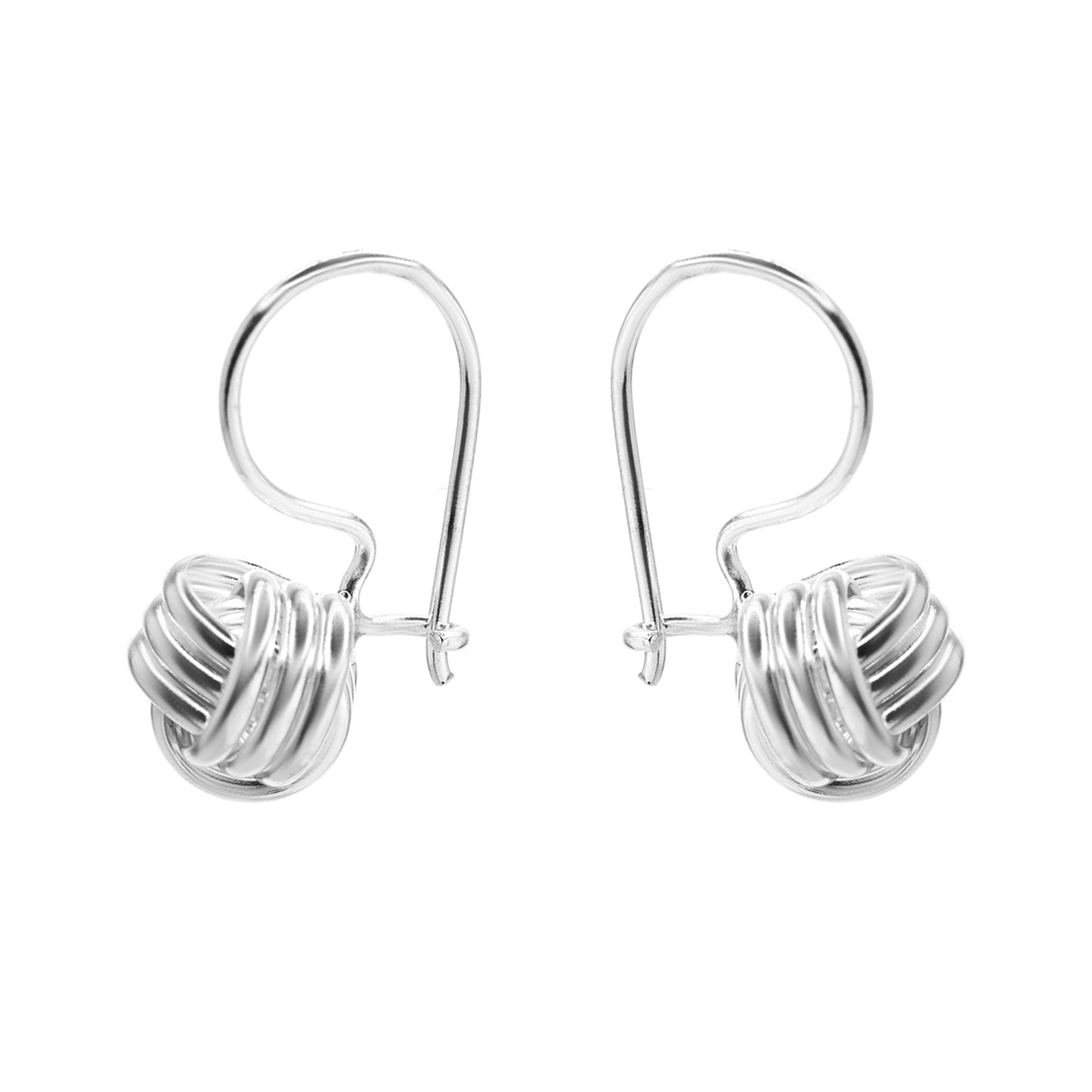 Aros de Plata 925 Diseño Nudo