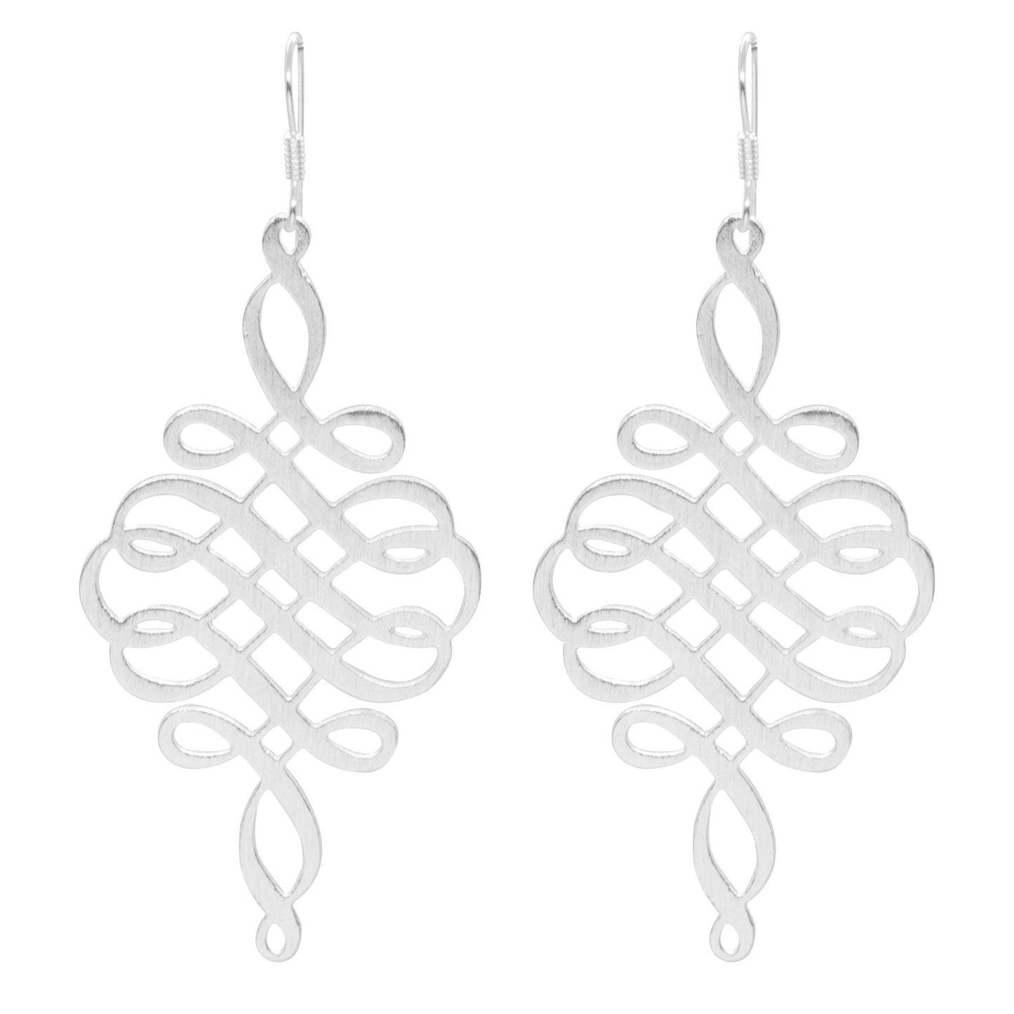 Aros de Plata 925 Diseño Satinado