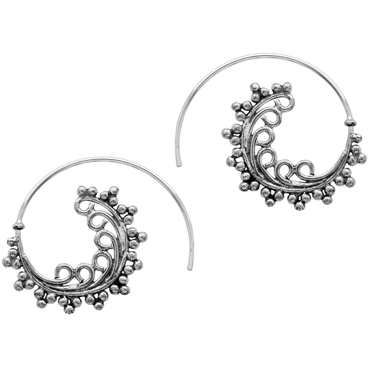 Aros de Plata 925 Diseño Tribal 2,6cm