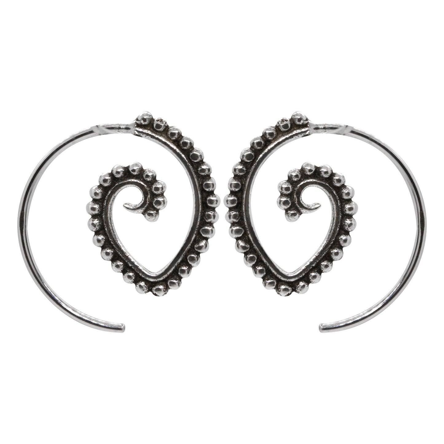Aros de plata 925 Diseño Tribal circular