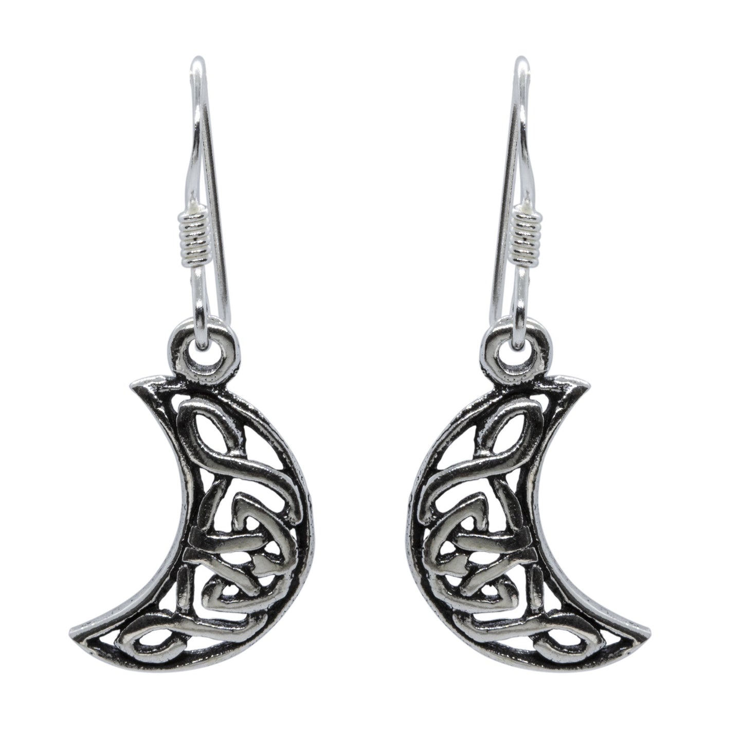 Aros de Plata 925 Luna Celta