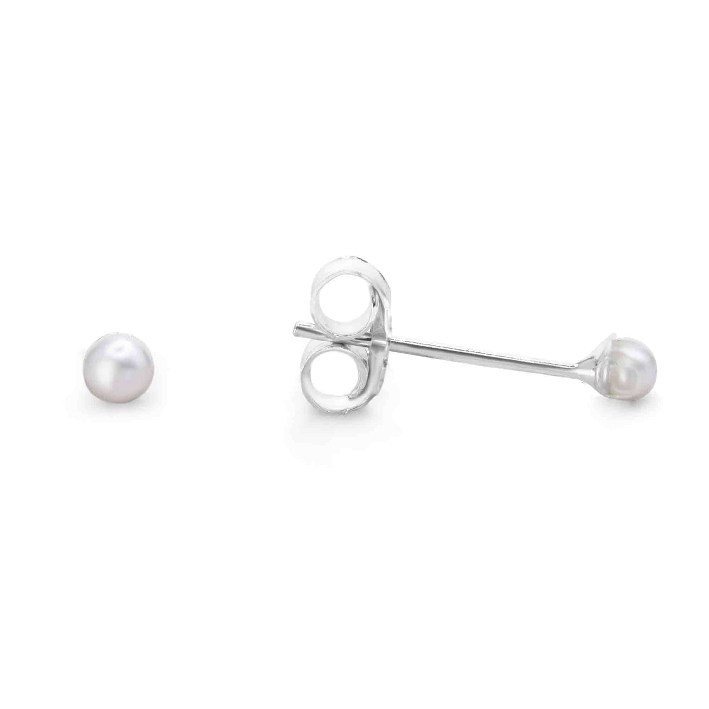 Aros de Plata 925 Mini Perlas 2 mm -
