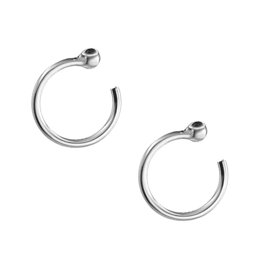 Aros de Plata 925 Modelo Cuff con Esfera