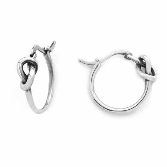 Aros de Plata 925 Nudo Envejecido