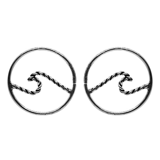 Aros de Plata 925 Ola 16mm