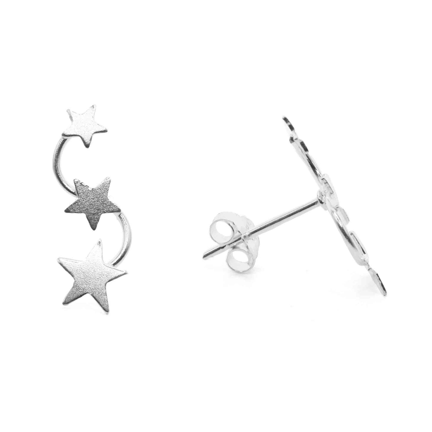 Aros de Plata Onda de Estrellas