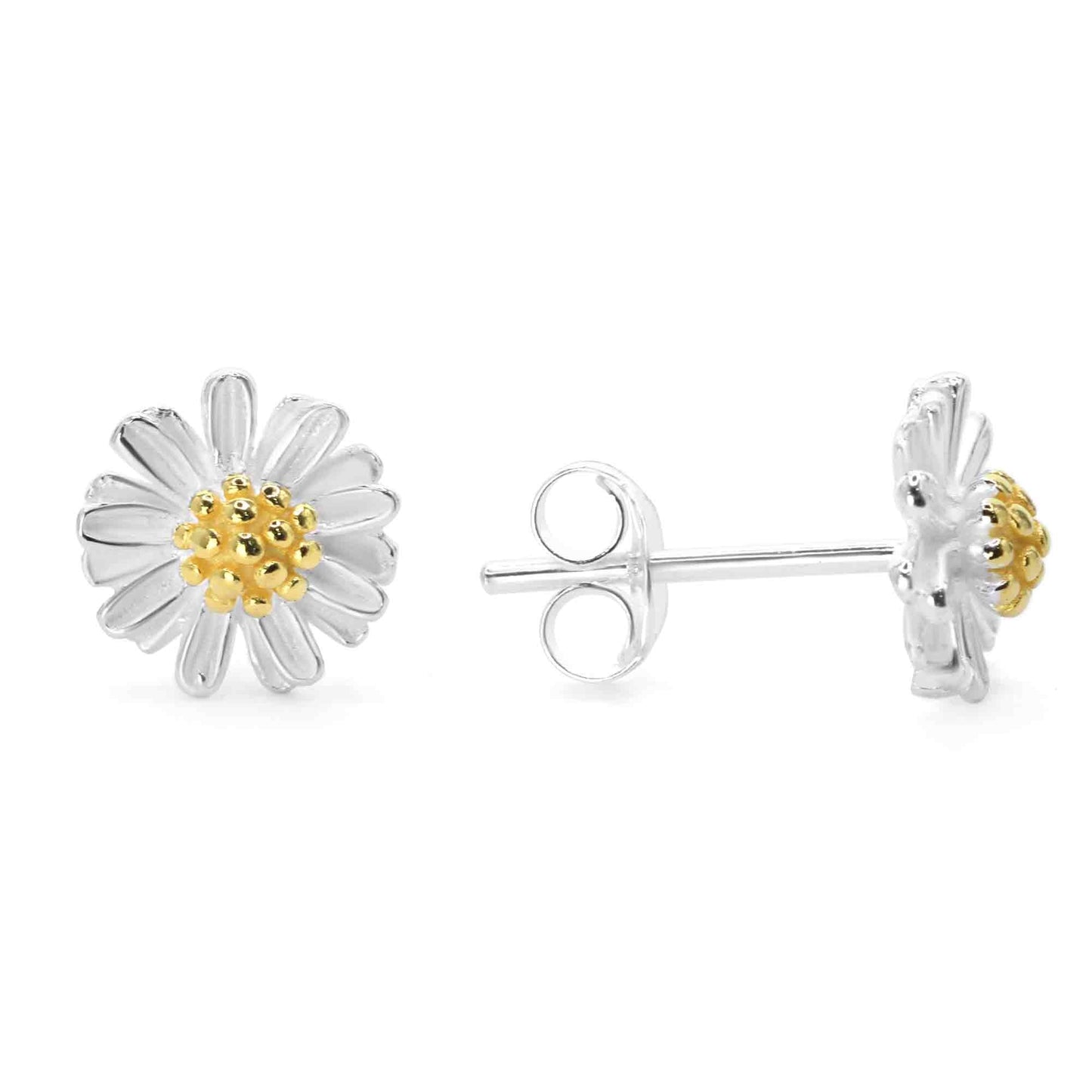 Aros de Plata Pequeñas Margaritas