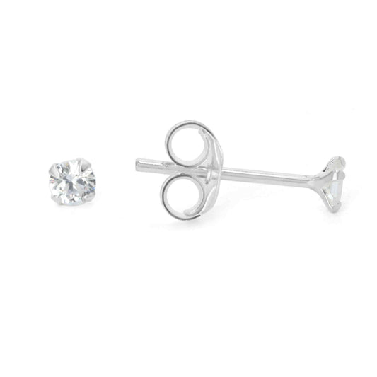 Aros de Plata 925 Pequeños Circones Redondos 2 mm