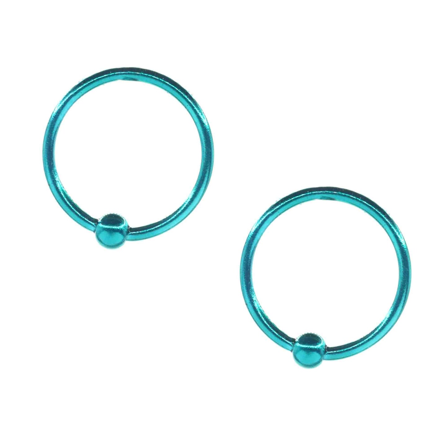 Aros de Plata Piercing Calipso Esmaltado 10 mm