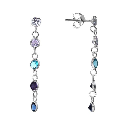 Aros de Plata 925 Serie Circones de Colores