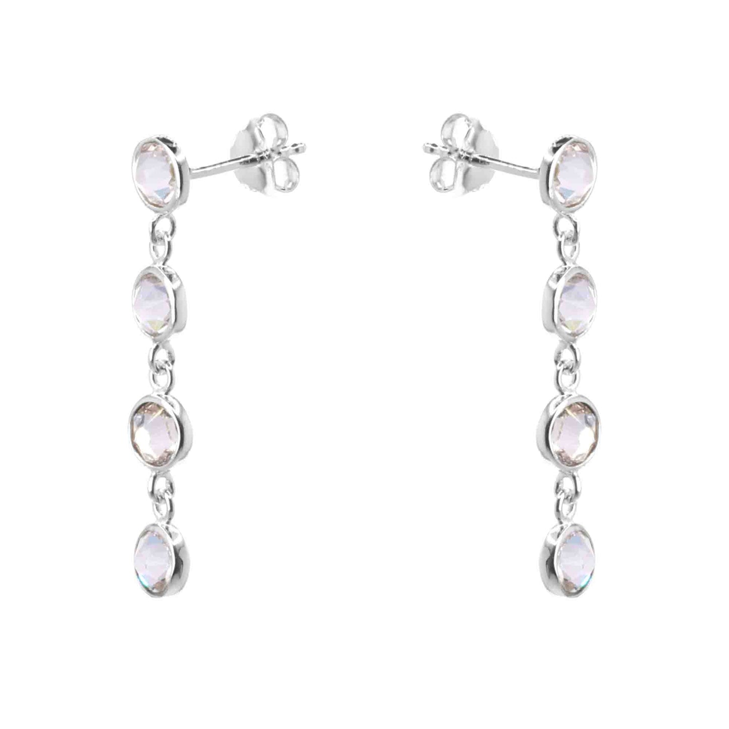Aros de Plata 925 Swarovski Elements Serie Cristales