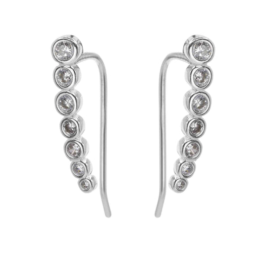 Aros de Plata 925 Trepador con Circones en Degrade