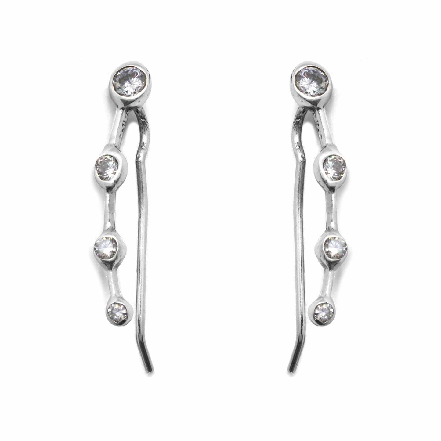 Aros de Plata 925 Trepadores Circón
