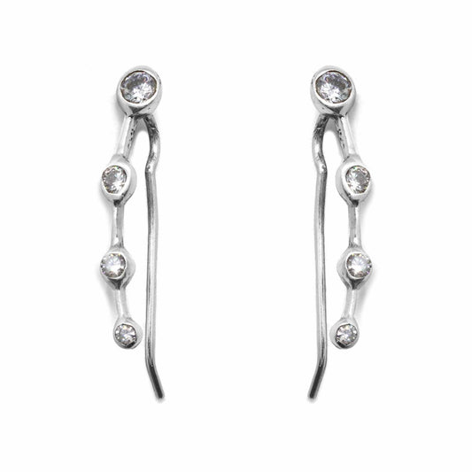 Aros de Plata 925 Trepadores Circón