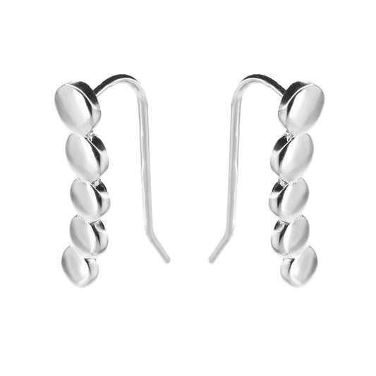 Aros de Plata 925 Trepadores de Placa Diseño Circular