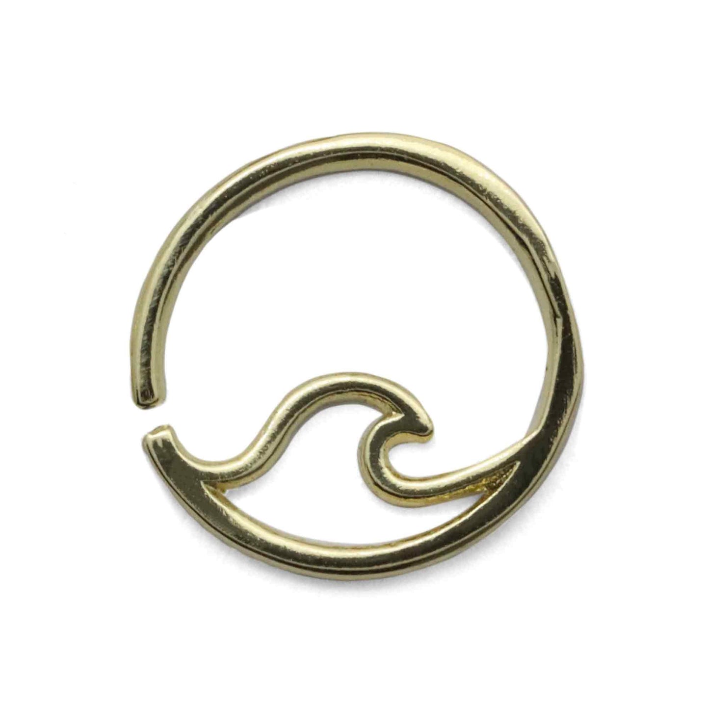 Aros Enchapados en oro Piercing Septum Ola