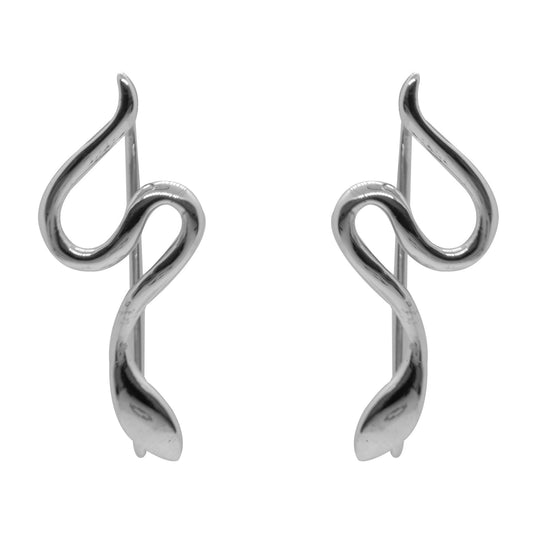 Aros de Plata 925 Trepadores Serpiente Lisa