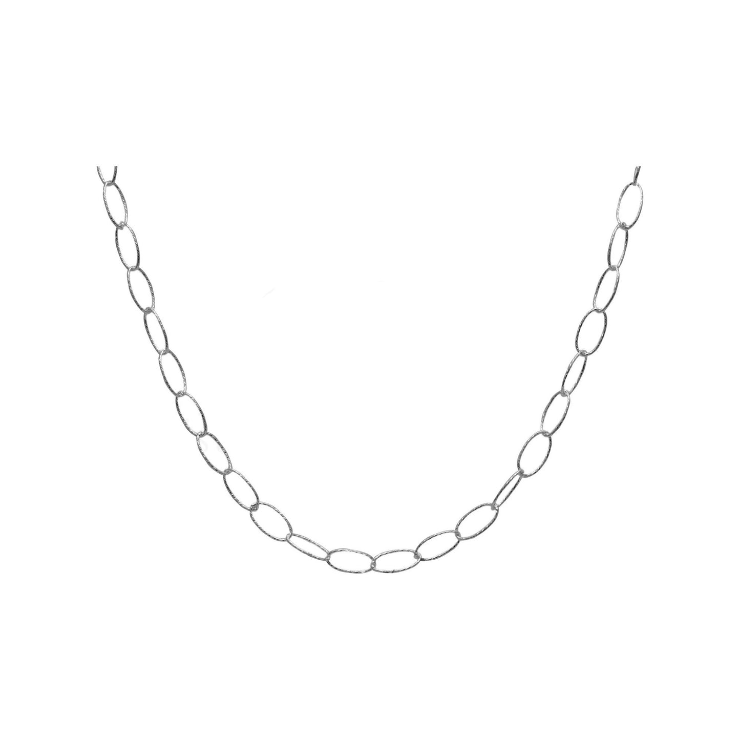 Cadena de Plata con Eslabón Trenzado 45 cm