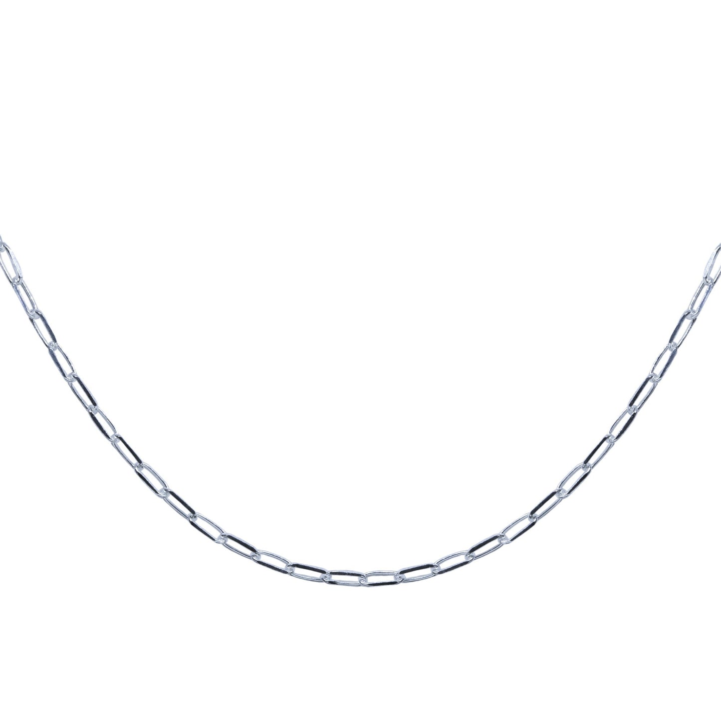 Cadena de plata Eslabón alargado 60 cm
