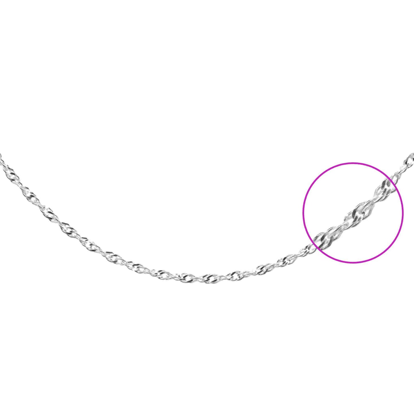 Cadena de Plata - Singapur 50 cm