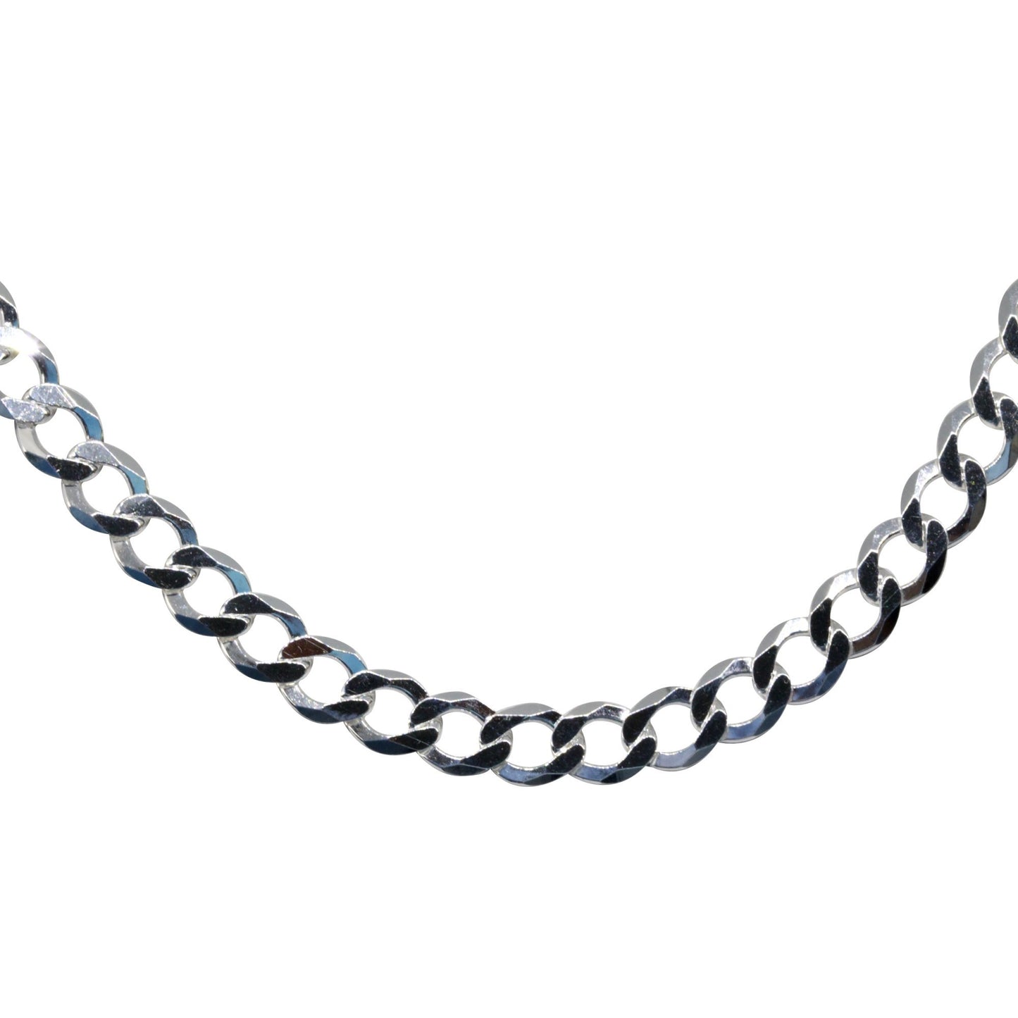 Cadena de plata Groumet 6.5 mm 55 cm