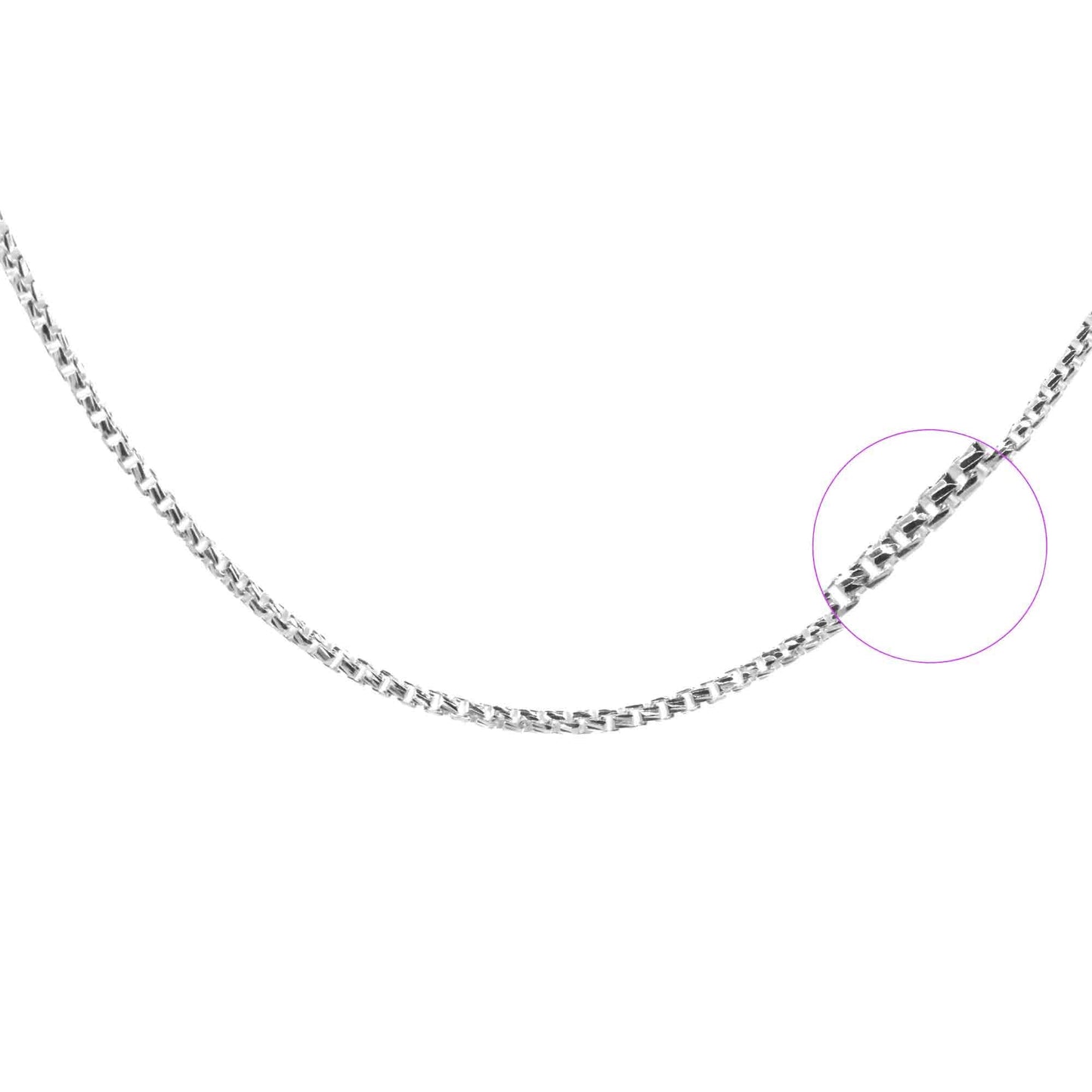 Cadena de Plata Veneciana Redonda 026 50 cm