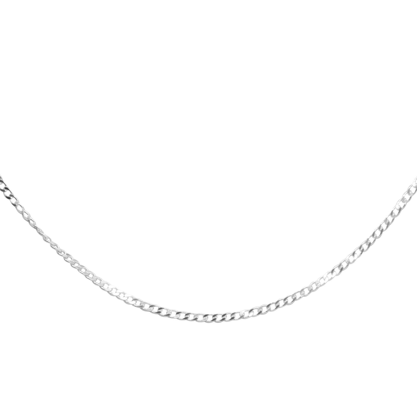 Cadena Grumet de Plata 50 cm Delgada