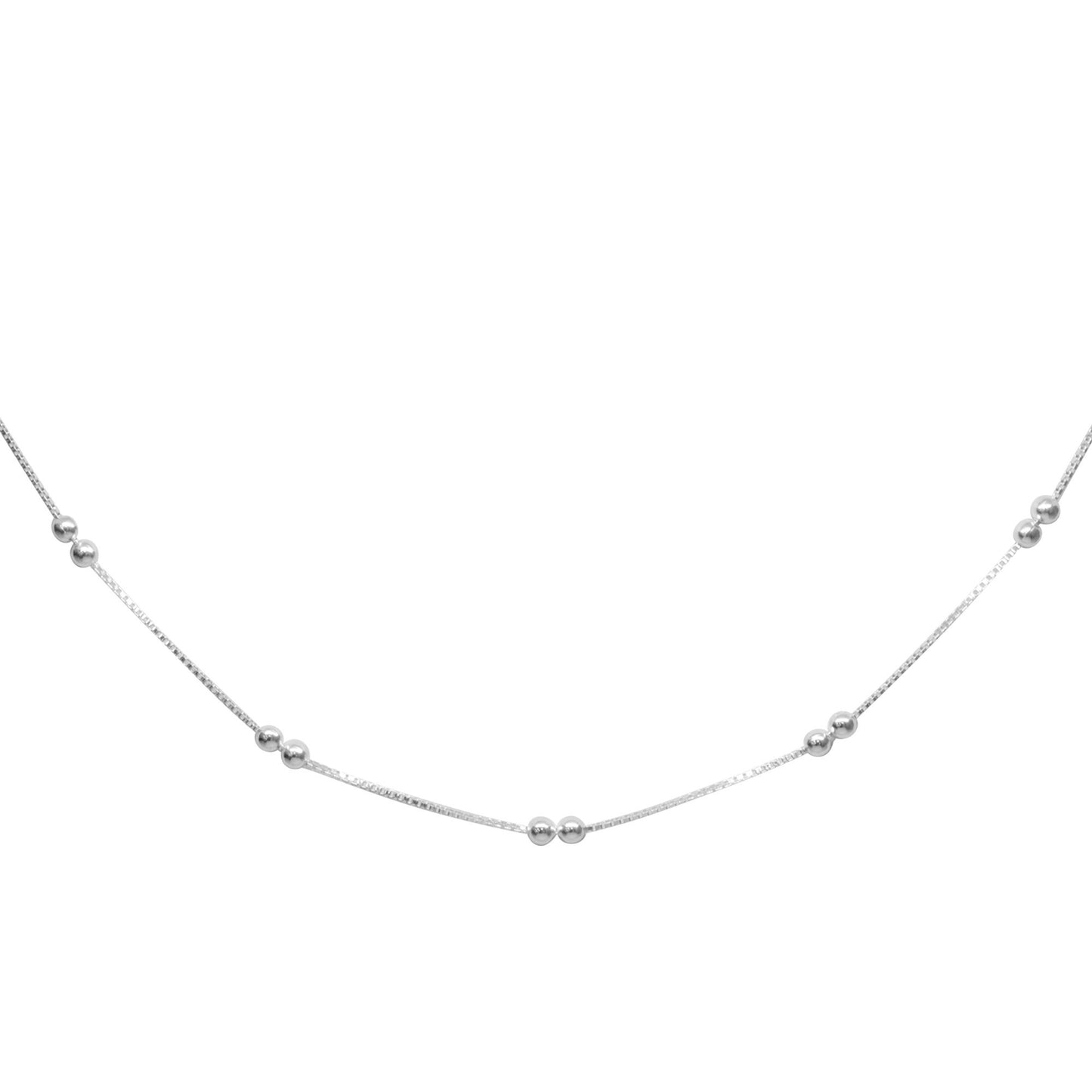Cadena Veneciana con Doble Esferas 40 cm