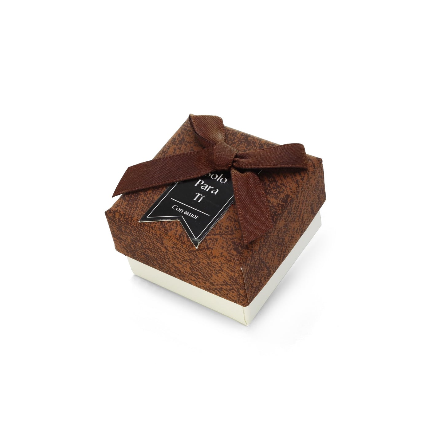 Caja Anillo Pequeña Marrón - "Solo para ti"