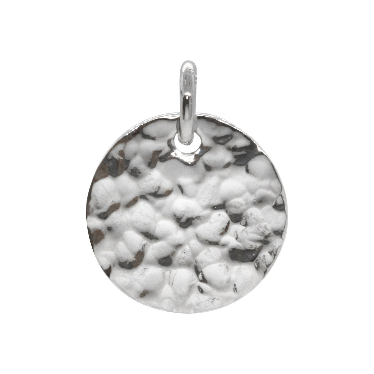 Colgante de Plata Círculo Martillado