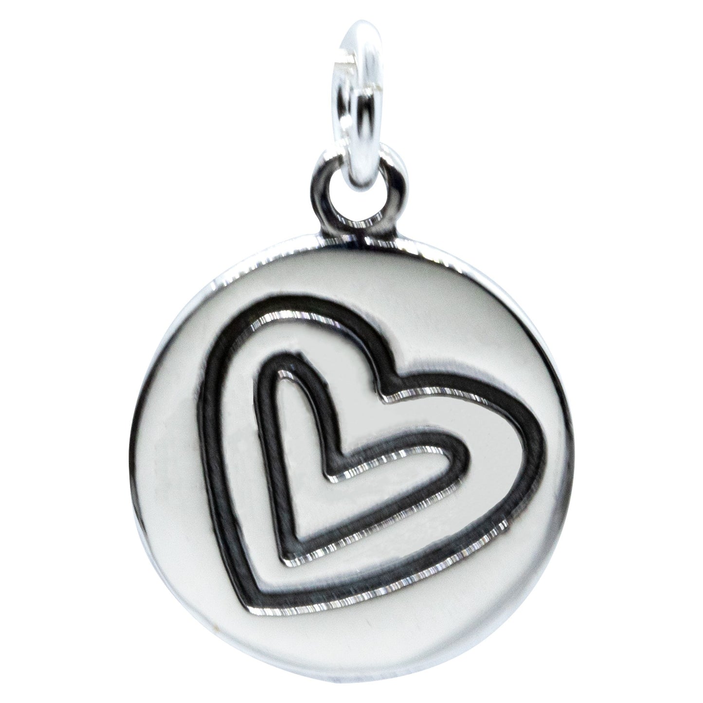 Colgante de placa con Corazón en plata 925