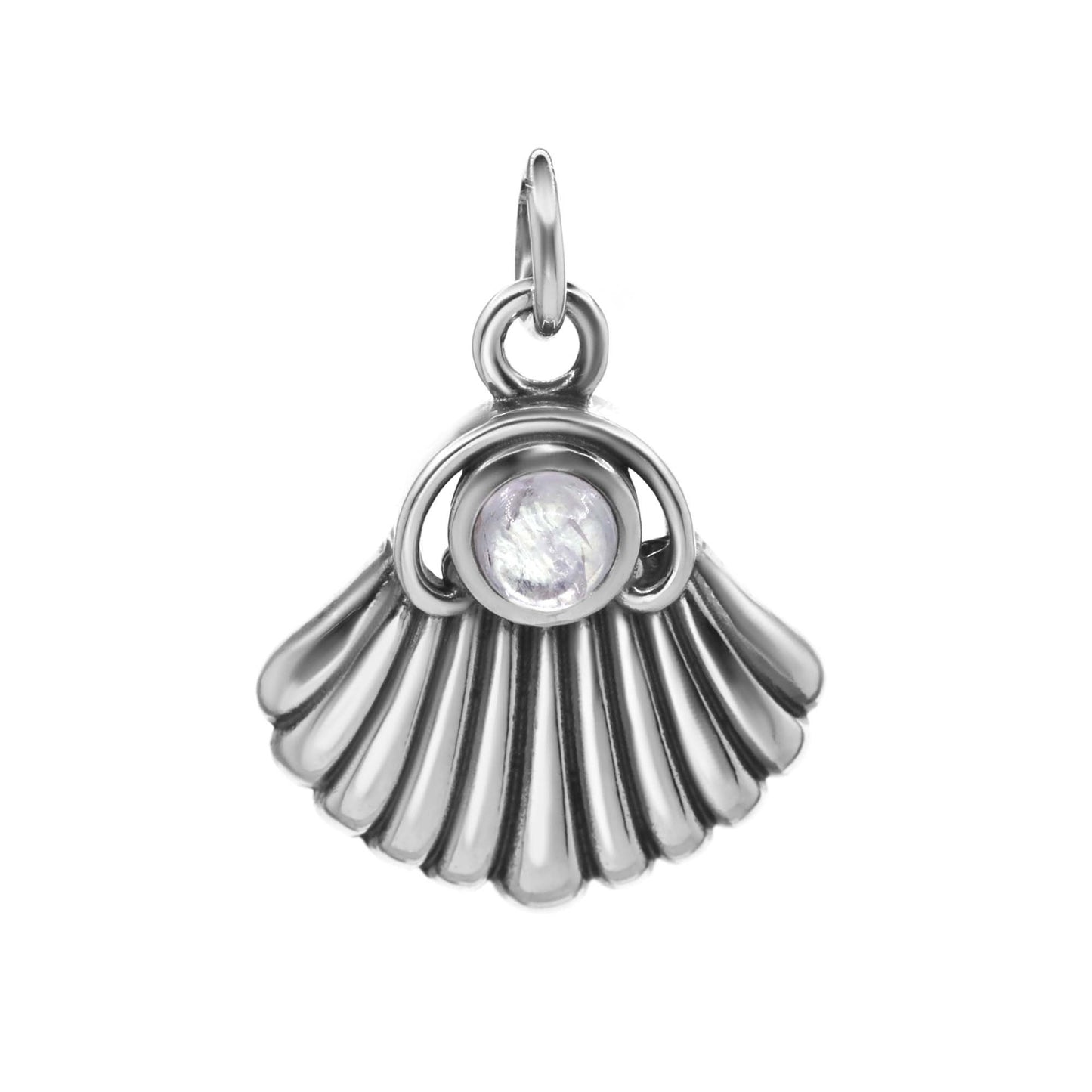 Colgante de Plata Conchita de Mar con Piedra Luna