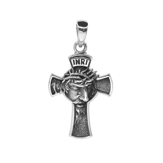 Colgante de Plata Cruz de Jesucristo INRI