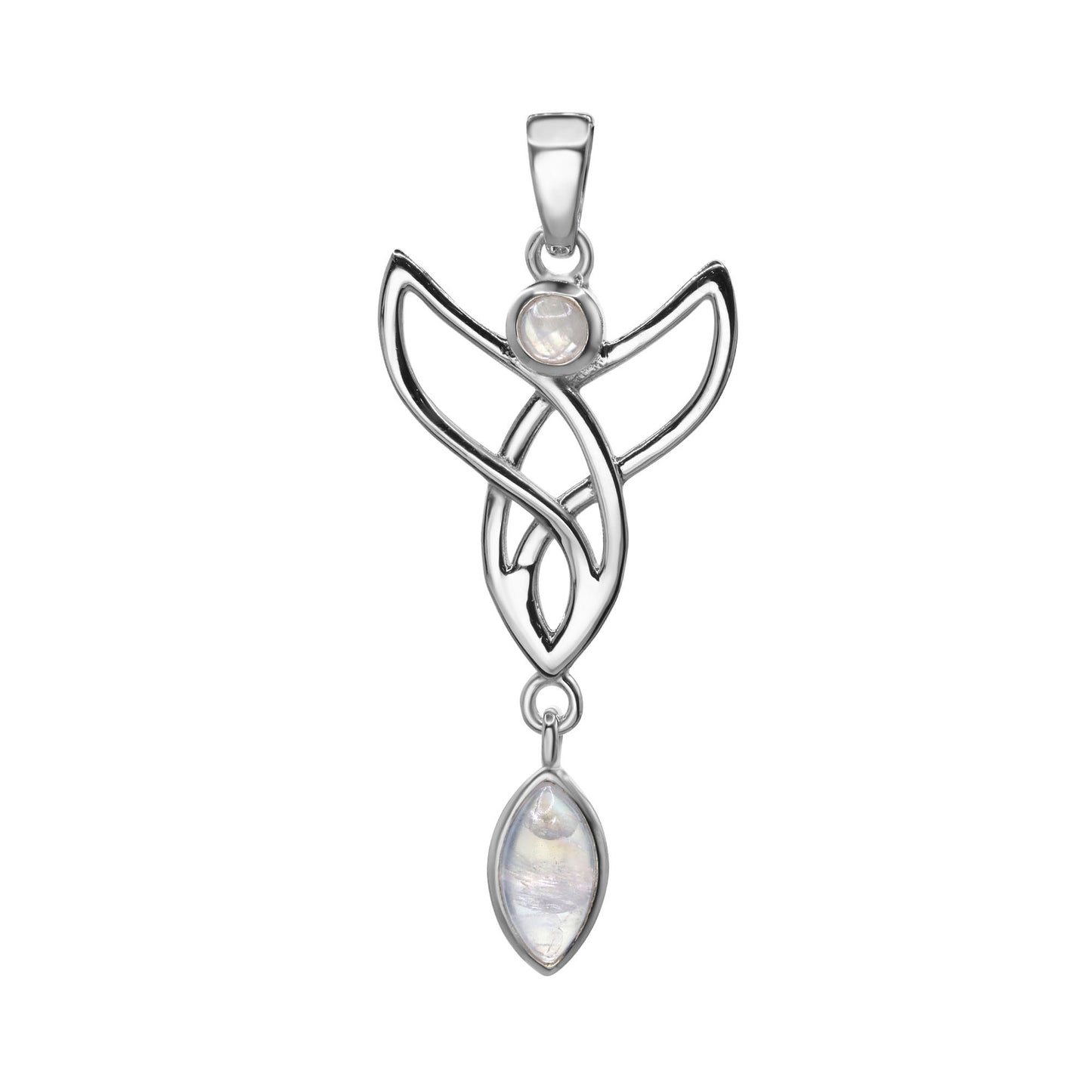 Colgante de Plata - Ángel con Piedra luna