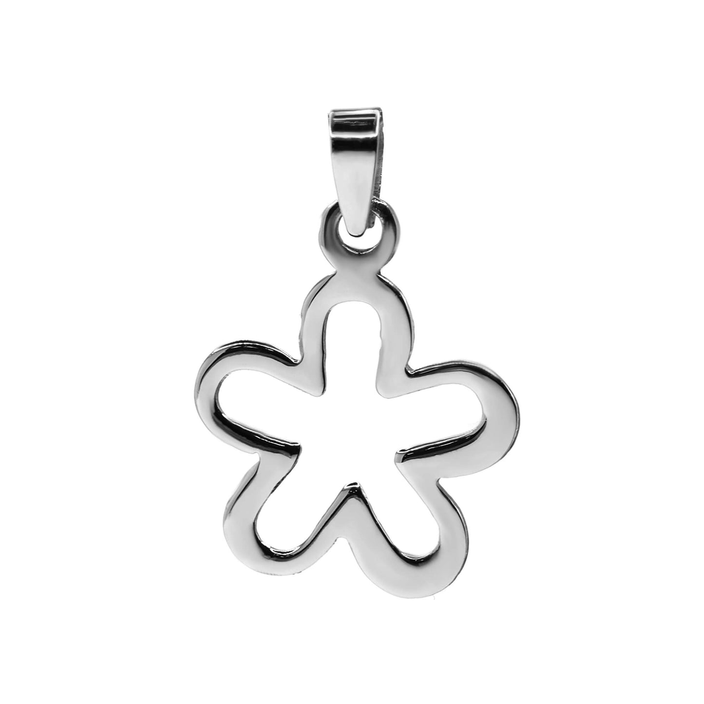 Colgante de Plata - Flor Calada Lisa
