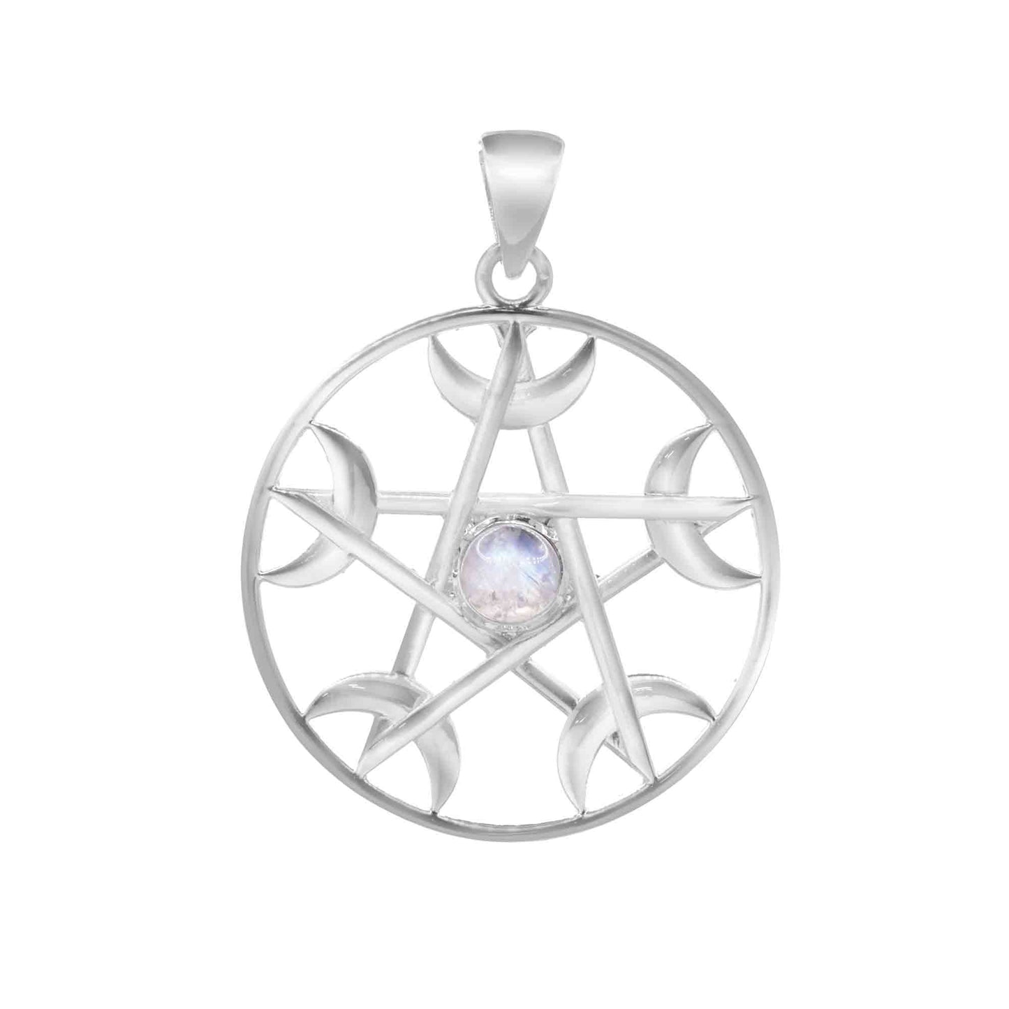 Colgante de Plata Estrella Celta con Piedra Luna