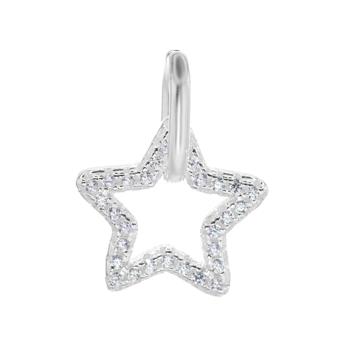 Colgante de Plata Figura Estrella con Circones