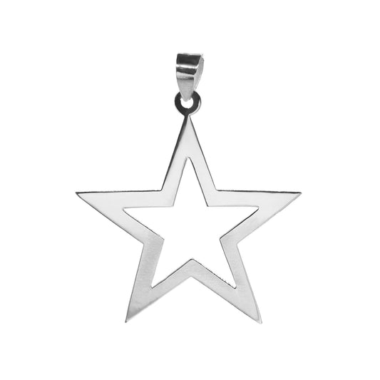 Colgante de Plata Figura Estrella Lisa