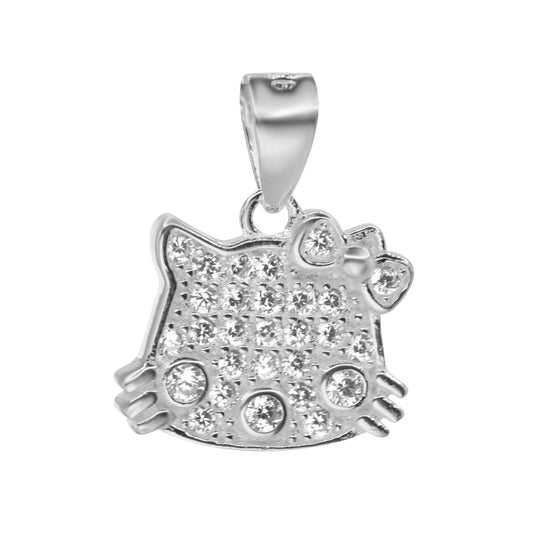 Colgante de Plata Hello Kitty con Circones