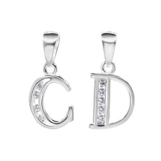 Colgante de Plata Letras con Circones