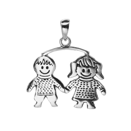 Colgante de Plata Medalla Hermanos