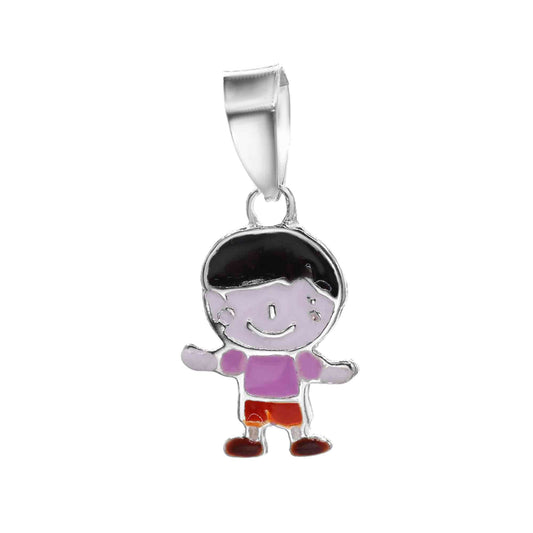 Colgante de Plata Niño Camiseta Palo Rosa